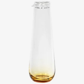 Broste Copenhagen Sklenená karafa s viečkom Amber 800ml