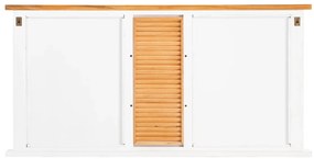 furniture-nabytek.cz - 2-dielna kúpeľňová sada Capera, masívny borovicový drev, MDF, lakovaná, biela/hnedá