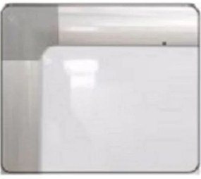 Mobilná biela magnetická tabuľa Basic, obojstranná, 120 x 180 cm