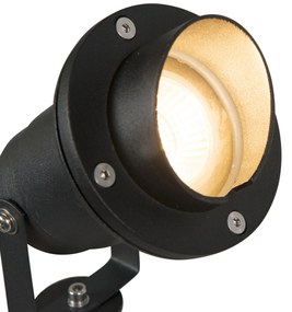 Záhradné bodové svetlo s hrotom čierne vrátane kábla a zástrčky IP65 - Done