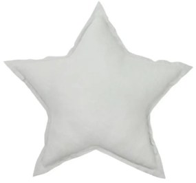 Cotton &amp; Sweets Mini ľanový vankúš hviezda svetlo sivá 36 cm
