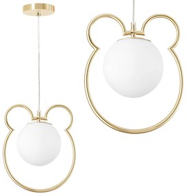 Toolight Toolight, stropná/závesná lampa, 1xE27, biela-zlatá, OSW-09730