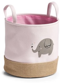 ZELLER Detský úložný box motív slon, ružový 30x29cm