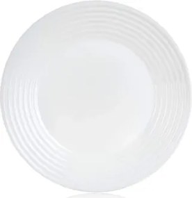 Plytký tanier Harena 25 cm, biele sklo%