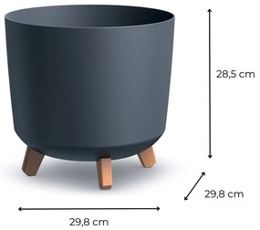 Kvetináč GRACIE TUBUS 29,8 cm antracitový