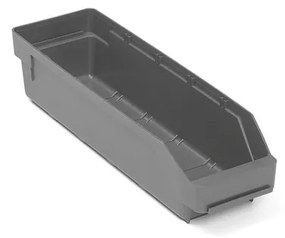 Plastový box na súčiastky REACH, Š 120 x H 400 x V 95 mm, šedý