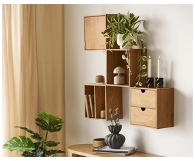 Poschodová polica z dubového dreva v prírodnej farbe 18 cm Townsville – House Nordic