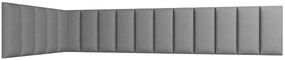 Čalúnený panel na stenu Quito 20x50 cm - svetlosivá
