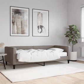 Denná posteľ s matracom sivohnedá 90x200 cm látka 3196563
