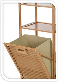 Béžový bambusový kôš na bielizeň HAMPER