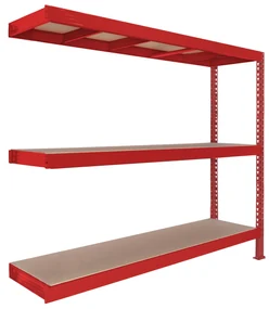 Trestles Prístavok k regálu 1800x1800x600, 3 police Farba: červená