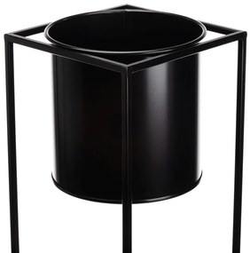 KOVOVÝ KVETINÁČ SO STOJANOM RING 100X23 CM ČIERNA