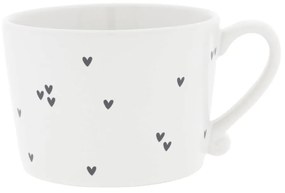 Cup White/Little Hearts Black10x8x7cm