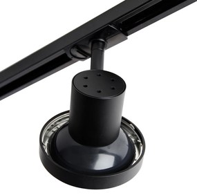 Moderný koľajnicový systém s 4 čiernymi bodovými svetlami 1-fázový 200 cm - Iconic Jeany