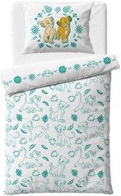 Obojstranné bavlnené posteľné obliečky Leví kráľ – motív Simba a Nala - 100% bavlna - 70 x 90 cm + 140 x 200 cm