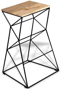 vidaXL Barová stolička, mangový masív
