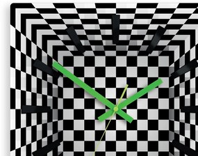Nástenné hodiny Ilusion čiernobiele