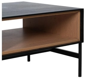 Konferenčný stolík v dekore jaseňa v čiernej a prírodnej farbe 60x124 cm Orleans – Ixia