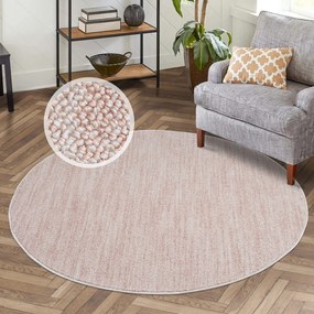 Dekorstudio Vintage okrúhly koberec CLASICO 0052 - ružový Priemer koberca: 120cm