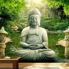 Samolepiaca fototapeta - Buddha's garden Veľkosť: 147x105, Verzia: Samolepiaca
