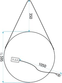 Rea Zrkadlo ⌀60 cm s regulovateľným LED osvetlením HOM-01504