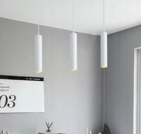 ECOLIGHT GU10 biela LED trubicová závesná lampa