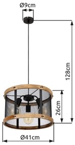 Globo 15661H1 - Luster na lanku JEANIE 3xE27/40W/230V pr. 40 cm