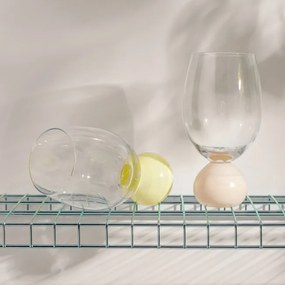 Pohár PALLORA s dekoratívnou stopkou, žltý 776144 400 ml