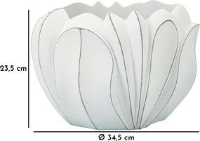 Kvetináč Gardy 34,5 cm biely
