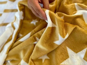 2x obliečky mikroplyš HVIEZDY béžové + plachta mikroplyš SOFT 180x200 cm béžová