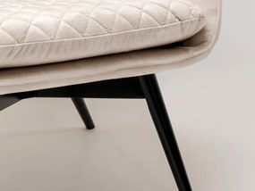 Tudor Velvet kreslo krémové