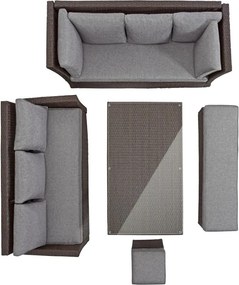 Veľká rodinná záhradná súprava Avenberg CORSICA hnedá/sivá