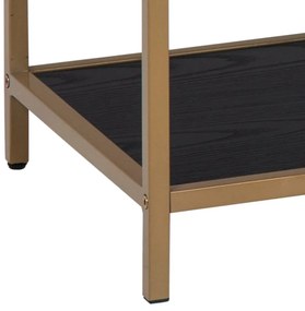 Regál Seaford 114x78 cm zlatý/čierny