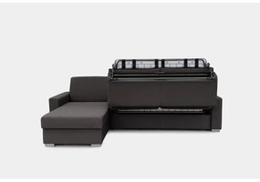 Rozkladacia rohová sedacia súprava LEKA lv. hnedá s úložným priestorom