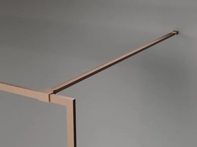 Mexen, Mexen Kioto-XF sprchová stena s rámom 120 x 202 cm, grafit 10 mm, brúsená meď - 800-120-104-65-40-X