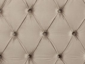 Zamatová posteľ 160 x 200 cm sivobéžová AYETTE Beliani