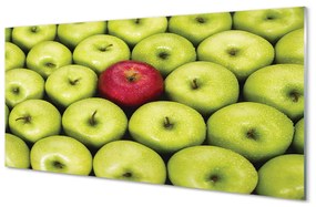Sklenený obklad do kuchyne Zelená a červená jablká 100x50 cm