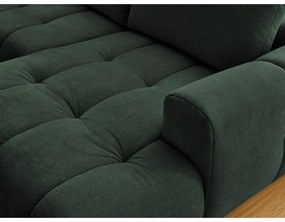 Zelená rozkladacia/s úložným priestorom rohová pohovka (ľavý roh/do tvaru "U") Fuji – Bobochic Paris