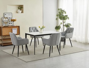 Dekorstudio Elegantná zamatová stolička JORK - strieborná