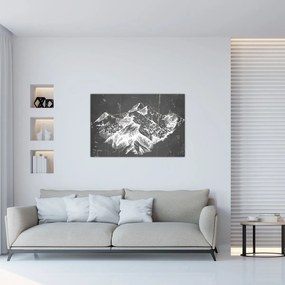 Obraz - Ilustrácie hôr (90x60 cm)