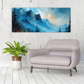 Obraz - Maľba hôr (120x50 cm)