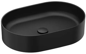 Umývadlo na dosku Ravak Ceramic Slim 55x37 cm čierna mat bez otvoru pre batériu, bez prepadu XJX0D155000