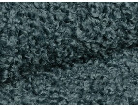 Taburet z textílie buklé v petrolejovej farbe Dia – Micadoni