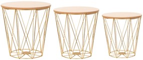 Dekorstudio Dekoračný stolík Twins zlatý S
