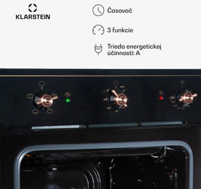 Klarstein Vilhelmine, vstavaná rúra, 55 l, energet. trieda A, čierna