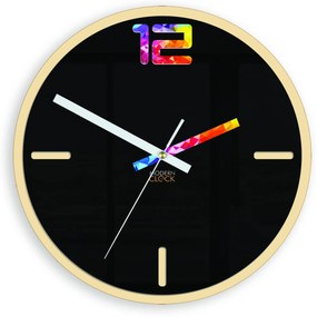 Nástenné hodiny Etno čierne