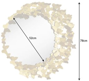Zrkadlový motýľ 80cm zlatý