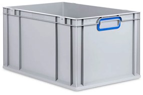 Sada 3 kusov - Eurobox Next Gen 2.0 - Stohovateľná nádoba s uzavretými rukoväťami - Modrá - 600 x 400 x 320 mm
