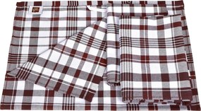 Luxusné kuchynské utierky Karo hnedá egyptská bavlna 50x70 cm set 3 ks