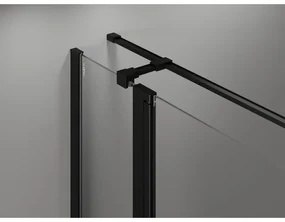 Mexen, Mexen Mist T pravý výklopný sprchový kút 95 x 90 cm, čierny rám - 8A4T-095-090-70-70-P